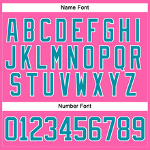 Загрузить изображение в средство просмотра галереи, Custom Pink Teal-White Hockey Jersey