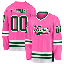 Charger l'image dans la galerie, Custom Pink Green-White Hockey Jersey