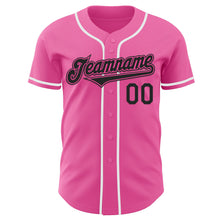 Загрузить изображение в средство просмотра галереи, Custom Pink Black-White Authentic Baseball Jersey