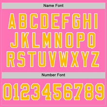 Load image into Gallery viewer, Custom Pink Gold-White Mesh Authentic Football Jersey