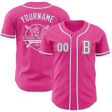 Загрузить изображение в средство просмотра галереи, Custom Pink White-Black Authentic Baseball Jersey