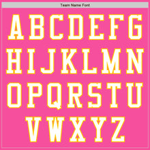 Laden Sie das Bild in den Galerie-Viewer, Custom Pink White-Yellow Authentic Baseball Jersey