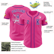 Laden Sie das Bild in den Galerie-Viewer, Custom Pink Purple-White Authentic Baseball Jersey