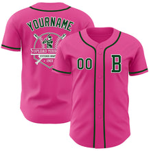 Laden Sie das Bild in den Galerie-Viewer, Custom Pink Green-White Authentic Baseball Jersey