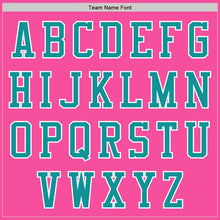 Laden Sie das Bild in den Galerie-Viewer, Custom Pink Teal-White Authentic Baseball Jersey