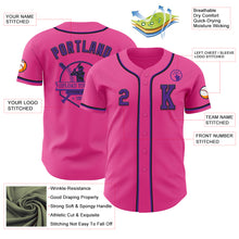 Laden Sie das Bild in den Galerie-Viewer, Custom Pink Purple-Black Authentic Baseball Jersey