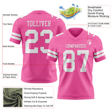 Загрузить изображение в средство просмотра галереи, Custom Pink White Authentic Football Jersey