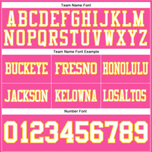Загрузить изображение в средство просмотра галереи, Custom Pink White-Yellow Authentic Football Jersey