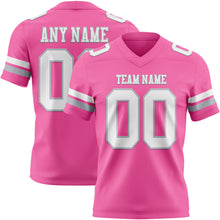 Загрузить изображение в средство просмотра галереи, Custom Pink White-Gray Authentic Football Jersey