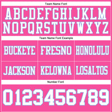 Загрузить изображение в средство просмотра галереи, Custom Pink White-Light Blue Authentic Football Jersey