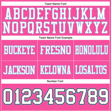 Загрузить изображение в средство просмотра галереи, Custom Pink White Black-Light Blue Authentic Football Jersey