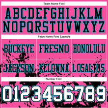 Laden Sie das Bild in den Galerie-Viewer, Custom Pink White Black-Lakes Blue 3D Pattern Splash Authentic Football Jersey