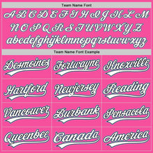 Load image into Gallery viewer, Custom Stitched Pink White Light Blue-Black Baseball Pullover Sweatshirt Hoodie