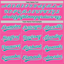 Load image into Gallery viewer, Custom Stitched Pink Teal-White Baseball Pullover Sweatshirt Hoodie