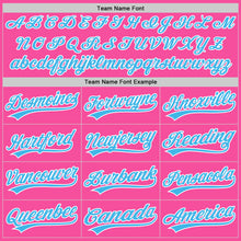 Load image into Gallery viewer, Custom Stitched Pink Sky Blue-White Baseball Pullover Sweatshirt Hoodie