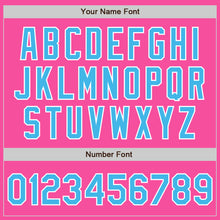 Load image into Gallery viewer, Custom Stitched Pink Sky Blue-White Baseball Pullover Sweatshirt Hoodie