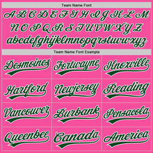 Load image into Gallery viewer, Custom Pink Green-White Authentic Baseball Jersey
