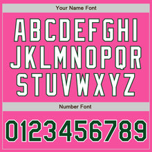 Load image into Gallery viewer, Custom Pink Green-White Authentic Baseball Jersey
