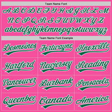 Laden Sie das Bild in den Galerie-Viewer, Custom Pink Kelly Green-White Authentic Baseball Jersey