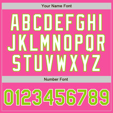 Load image into Gallery viewer, Custom Pink Neon Green Black-White Authentic Baseball Jersey