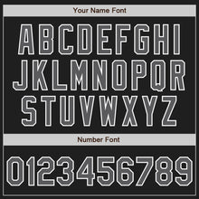 Load image into Gallery viewer, Custom Black White Pinstripe Steel Gray-White Authentic Baseball Jersey