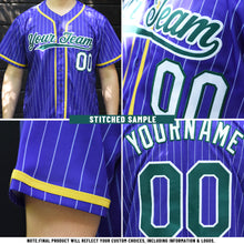 Charger l'image dans la galerie, Custom Royal White Pinstripe Gray-White Authentic Baseball Jersey
