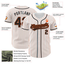 Charger l'image dans la galerie, Custom White Orange Pinstripe Black-Orange Authentic Baseball Jersey