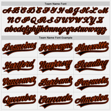Charger l'image dans la galerie, Custom White Orange Pinstripe Black-Orange Authentic Baseball Jersey