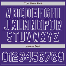 Load image into Gallery viewer, Custom Purple-White Gradient Classic Vertical Stripe Authentic Baseball Jersey