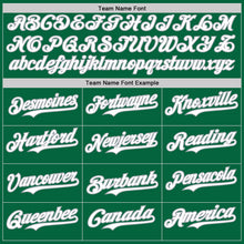 Charger l'image dans la galerie, Custom Kelly Green White-Gray Gradient Classic Vertical Stripe Authentic Baseball Jersey