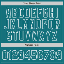 Load image into Gallery viewer, Custom Teal-White Gradient Classic Vertical Stripe Authentic Baseball Jersey