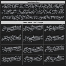 Laden Sie das Bild in den Galerie-Viewer, Custom Black-Gray Classic Vertical Stripe Fluid Liquid Texture Authentic Baseball Jersey