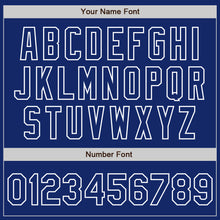 Load image into Gallery viewer, Custom Royal-White Classic Vertical Stripe Fluid Liquid Texture Authentic Baseball Jersey