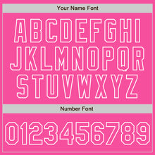Load image into Gallery viewer, Custom Pink-White Classic Vertical Stripe Fluid Liquid Texture Authentic Baseball Jersey
