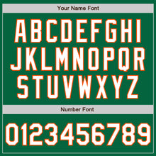 Charger l'image dans la galerie, Custom Kelly Green White-Orange Classic Vertical Stripe Fluid Liquid Texture Authentic Baseball Jersey