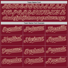 Load image into Gallery viewer, Custom Crimson Cream-Cream Classic Vertical Stripe Fluid Liquid Texture Authentic Baseball Jersey