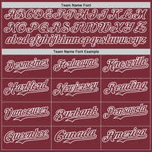 Загрузить изображение в средство просмотра галереи, Custom Burgundy-White Classic Vertical Stripe Fluid Liquid Texture Authentic Baseball Jersey