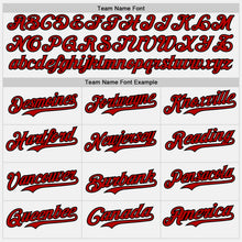 Charger l'image dans la galerie, Custom White Red Steel Gray-Black Gradient Vertical Stripe Argentina Style Authentic Baseball Jersey