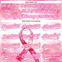 Charger l'image dans la galerie, Custom Pink White-Hot Pink 3D Pink Ribbon Breast Cancer Awareness Month Women Health Care Support Performance Polo Shirt