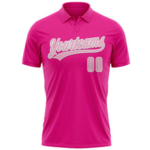 Charger l'image dans la galerie, Custom Pink Light Pink-White 3D Pink Ribbon Breast Cancer Awareness Month Women Health Care Support Performance Polo Shirt