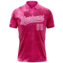 Загрузить изображение в средство просмотра галереи, Custom Hot Pink Pink-White 3D Pink Ribbon Breast Cancer Awareness Month Women Health Care Support Performance Polo Shirt