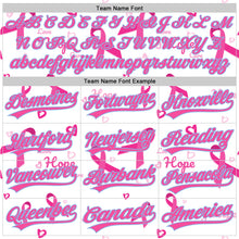 Charger l'image dans la galerie, Custom White Pink-Light Blue 3D Pink Ribbon Breast Cancer Awareness Month Women Health Care Support Performance Polo Shirt