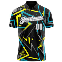 Загрузить изображение в средство просмотра галереи, Custom Black White-Gray 3D Bowling Performance Polo Shirt