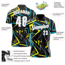 Загрузить изображение в средство просмотра галереи, Custom Black White-Gray 3D Bowling Performance Polo Shirt