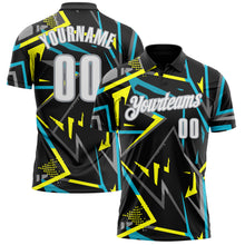 Загрузить изображение в средство просмотра галереи, Custom Black White-Gray 3D Bowling Performance Polo Shirt