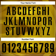 Load image into Gallery viewer, Custom Old Gold Black 3D Bowling Abstract Halftone Performance Polo Shirt