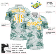 Charger l'image dans la galerie, Custom White Gold 3D Bowling Abstract Network Performance Polo Shirt