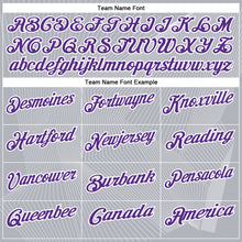 Charger l'image dans la galerie, Custom Gray Purple-White 3D Bowling Line Performance Polo Shirt