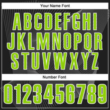 Загрузить изображение в средство просмотра галереи, Custom Black Neon Green-White 3D Bowling Line Performance Polo Shirt