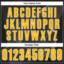 Загрузить изображение в средство просмотра галереи, Custom Black Gold-White 3D Bowling Line Performance Polo Shirt